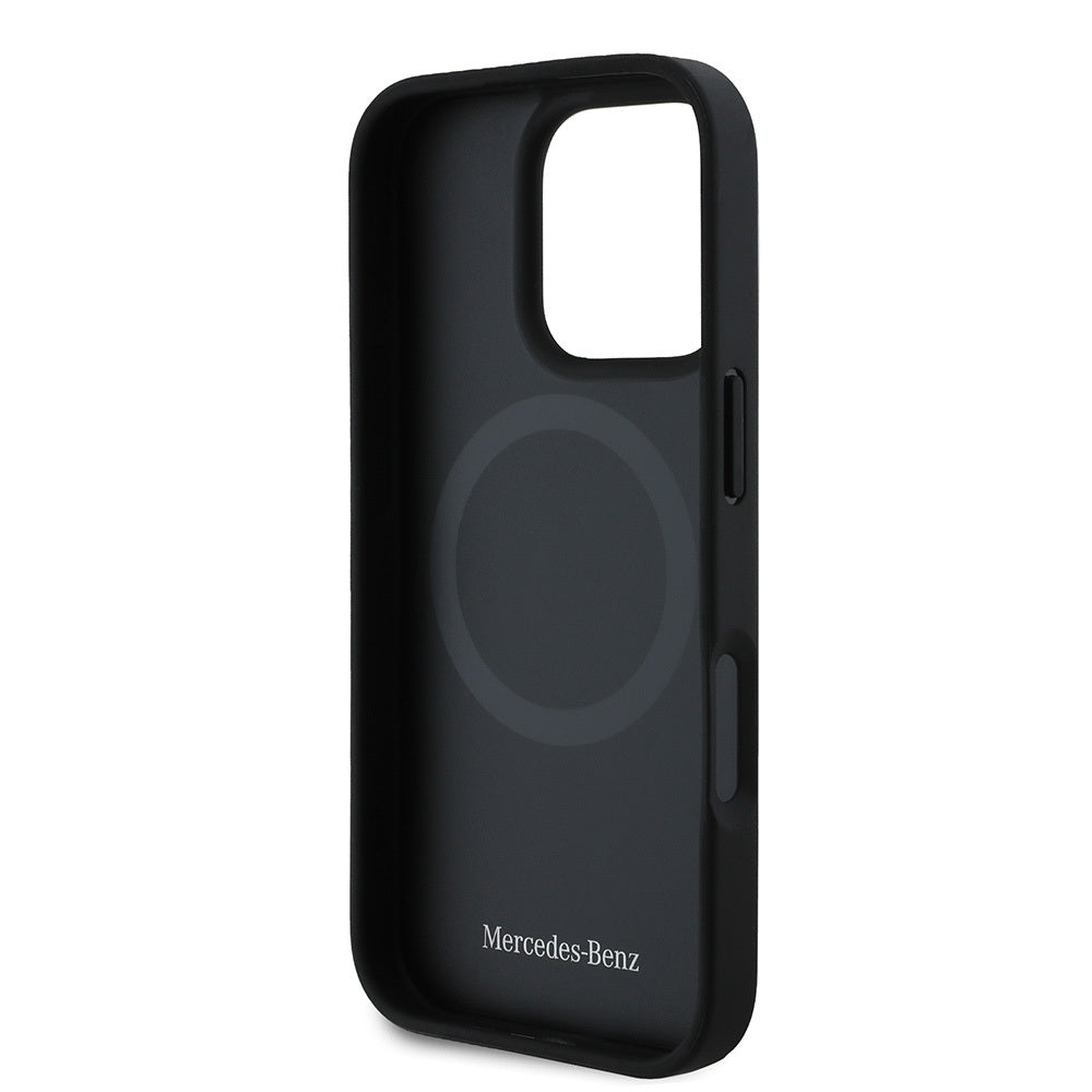 Mercedes Benz iPhone 16 Pro Orjinal Lisanslı M-safe Dokulu ve Düz Deri Kılıf Mercedes Benz iPhone 16 Pro Orjinal Lisanslı M-safe Dokulu ve Düz Deri Kılıf